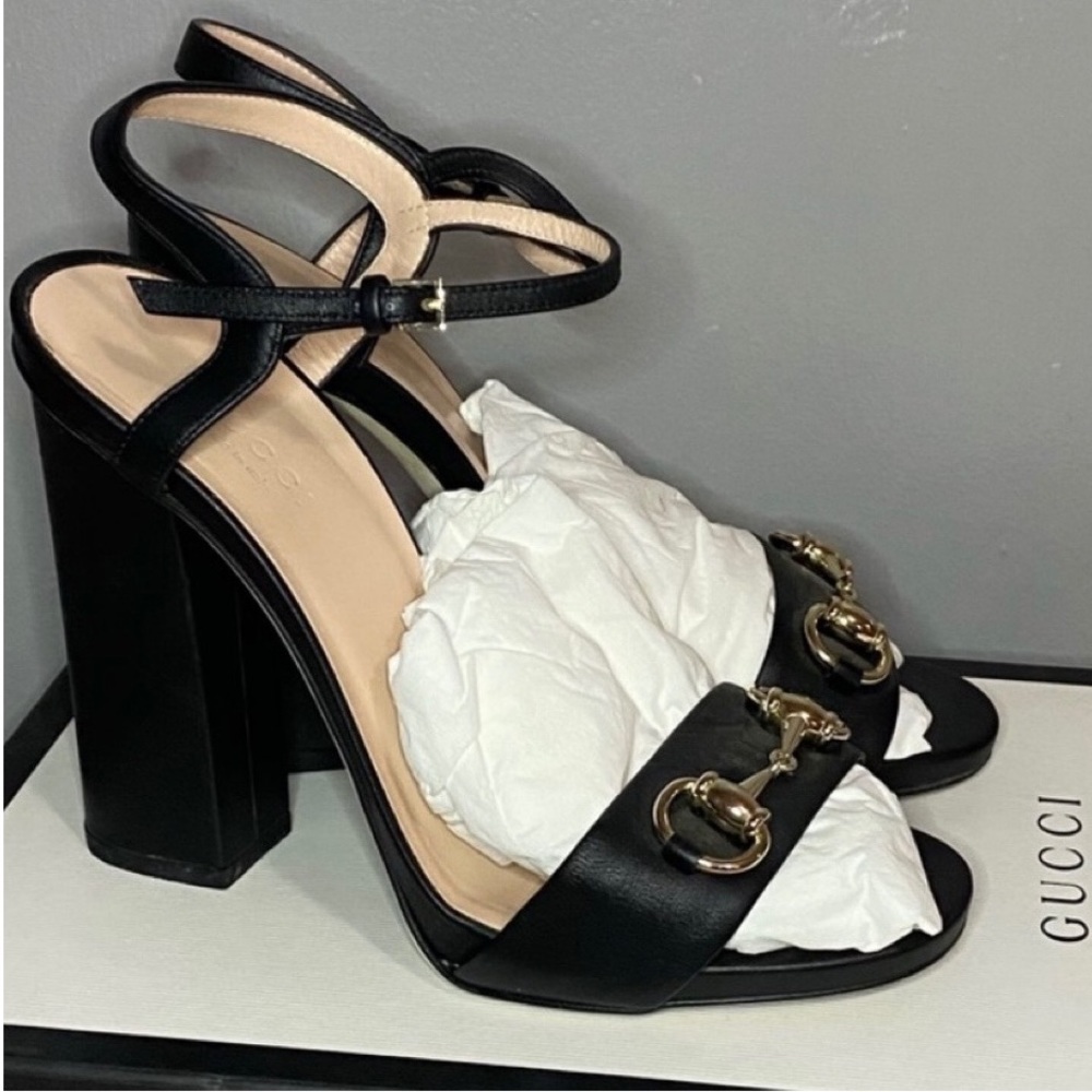 GUCCI HORSEBIT BLOCK HEELS- SIZE 37